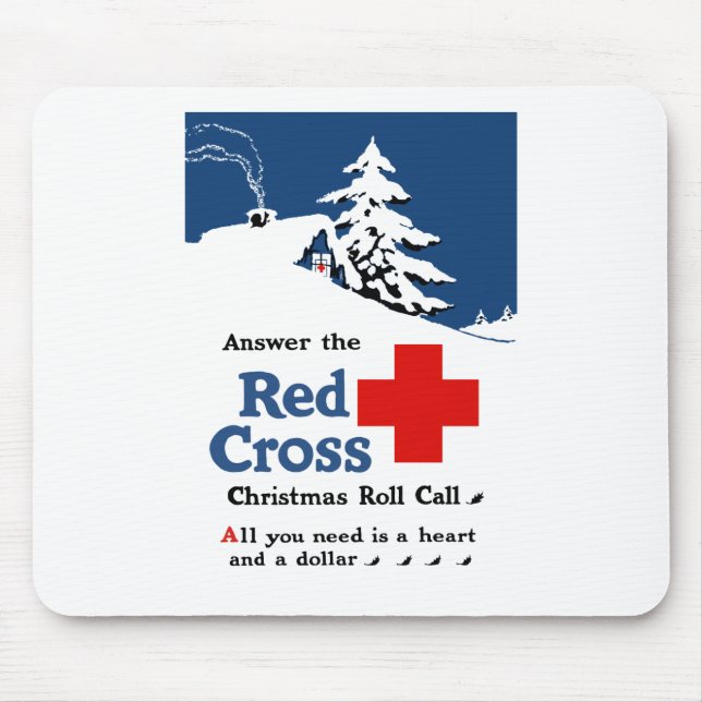 Answer The Red Cross Christmas Roll Call Mouse Mat (Front)