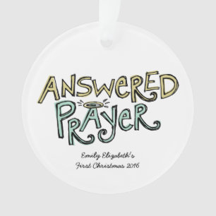 Answered Prayer Baby's First Christmas Ornament