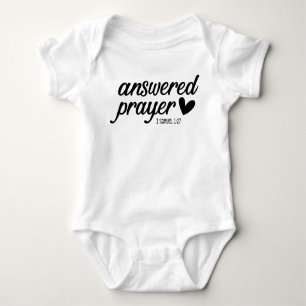 Answered Prayer Christian Scripture I Samuel 1:27 Baby Bodysuit