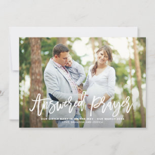 Answered Prayer Lettering Pregnancy Announcement