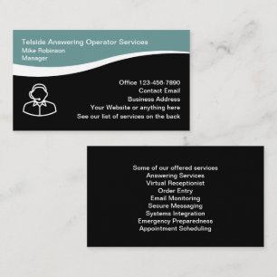 Answering And Operator Services Business Card