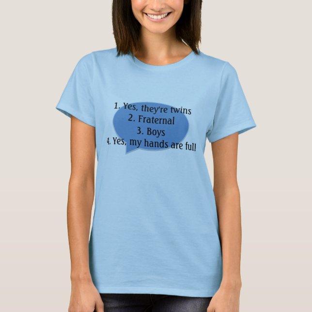 Answering common twin questions - parent tee (Front)