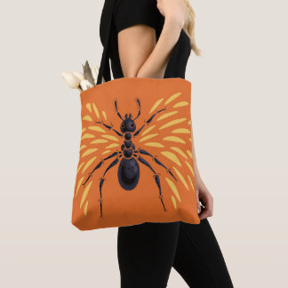 Ant Art Insect Lover Fiery Orange Entomology Tote Bag