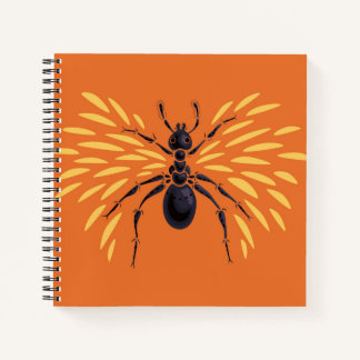 Ant Art Insect Lover Orange Entomology Bugs Notebook