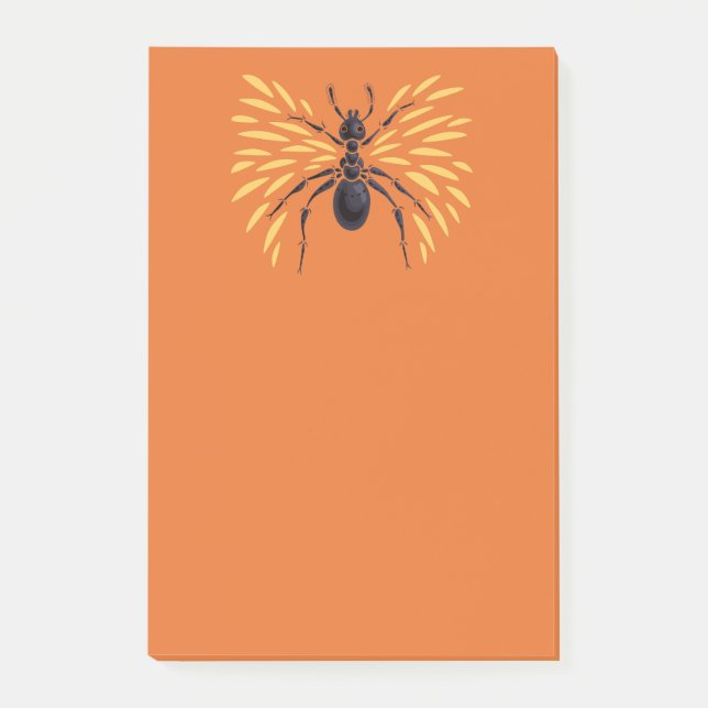 Ant Art Insect Lover Orange Entomology Bugs Post-it Notes (Front)