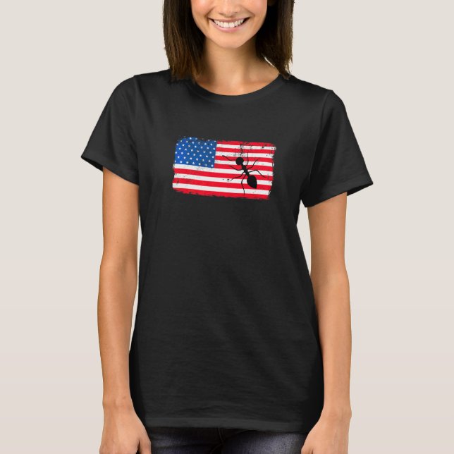 Ant   Aunt Us Flag 4th Of July America Patriotic T-Shirt (Front)