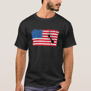 Ant Aunt US Flag 4th Of July America Pj T-Shirt