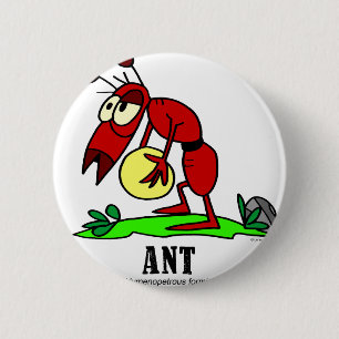 Ant by Italian Artist Lorenzo Traverso 6 Cm Round Badge