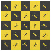 Ant checkerboard black and yellow squares