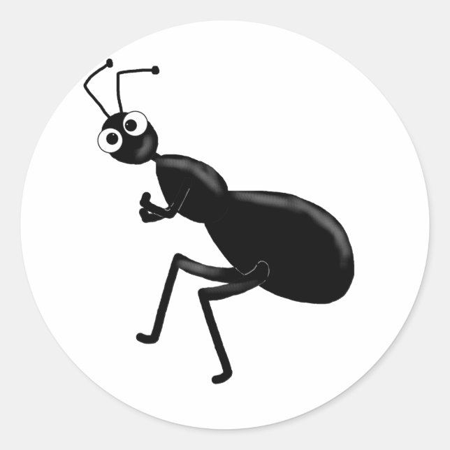 ant classic round sticker (Front)