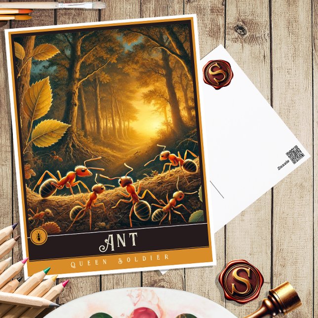 Ant | Cute Family Vintage Animal Postcard (Creator Uploaded)