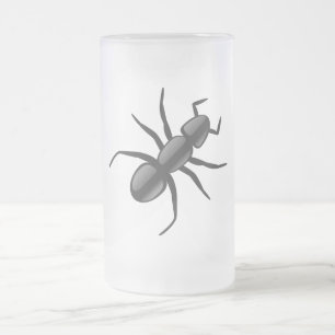 Ant Frosted Glass Beer Mug