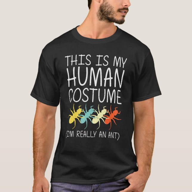 Ant Halloween Human Costume Wasp Pest Insect Easy  T-Shirt (Front)