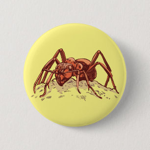 Ant - Hardworking Insect 6 Cm Round Badge