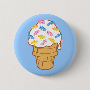 Ant Ice Cream 6 Cm Round Badge