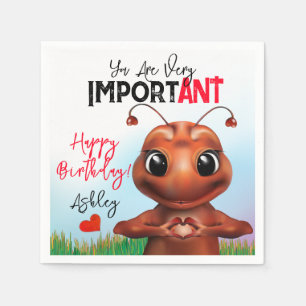 Ant Inspirational Sign Language Birthday Napkin