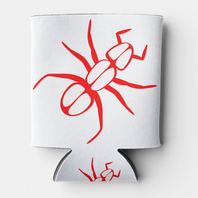 Ant Legs Antennae Red Can Cooler (Front)