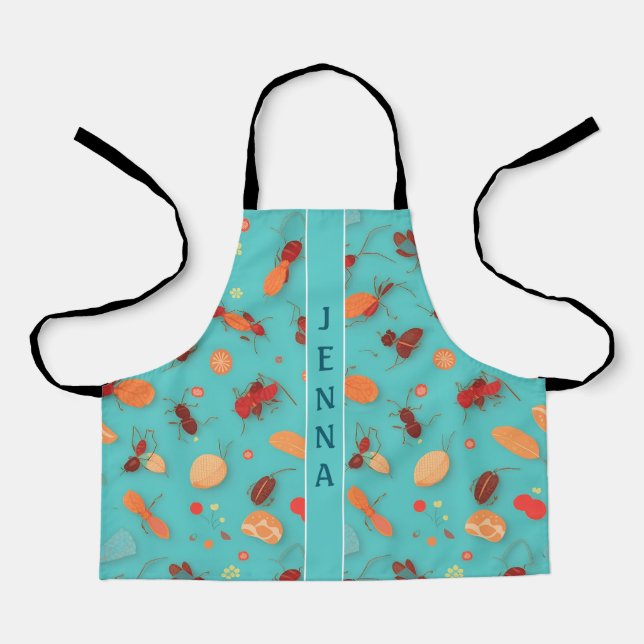 Ant Pastel Colourful Custom Pattern Apron (Front)