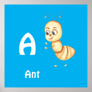 Ant personalize ABC: Letter A - Add Your Name Poster