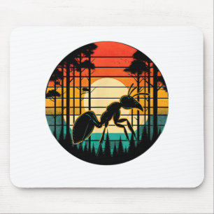 Ant Retro Sunset Vintage Colourful Ant Insects Lov Mouse Mat