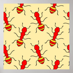 Ant seamless pattern vintageant, abstract, animal, poster