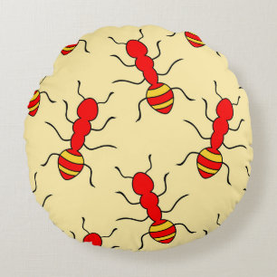 Ant seamless pattern vintageant, abstract, animal, round cushion
