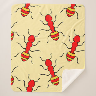 Ant seamless pattern vintageant, abstract, animal, sherpa blanket