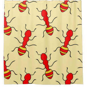 Ant seamless pattern vintageant, abstract, animal, shower curtain