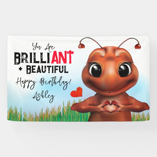 Ant Sign Language Brilliant Kids Birthday (Horizontal)