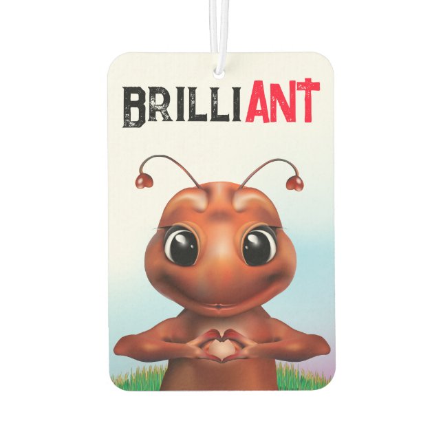 Ant Sign Language Car Air Freshener (Back)
