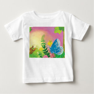 Ant, snail and Chapman's blue butterfly   Baby T-Shirt