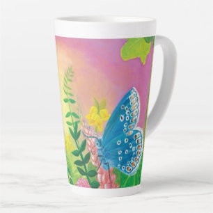 Ant, snail and Chapman's blue butterfly  Latte Mug