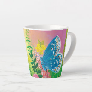 Ant, snail and Chapman's blue butterfly Small Latte Mug