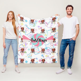Ant Sweet Pastel Colour Print Fleece Blanket