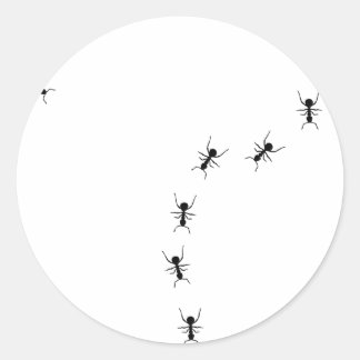 ant trail icon classic round sticker