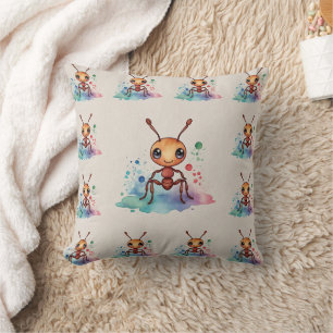Ant Watercolor Pattern Cushion