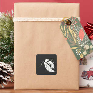 Ant 🐜 With A Seed Pod Square Sticker