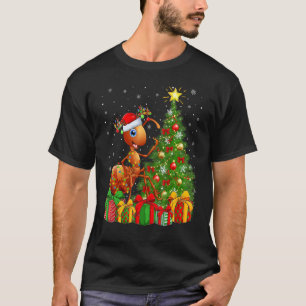 Ant Xmas Holiday Santa Ant Christmas Tree T-Shirt