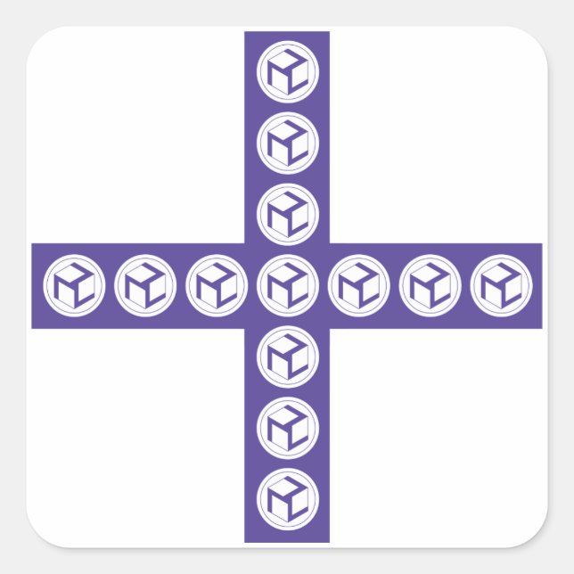 Antahkarana Cross - Female  Antahkarana Square Sticker (Front)