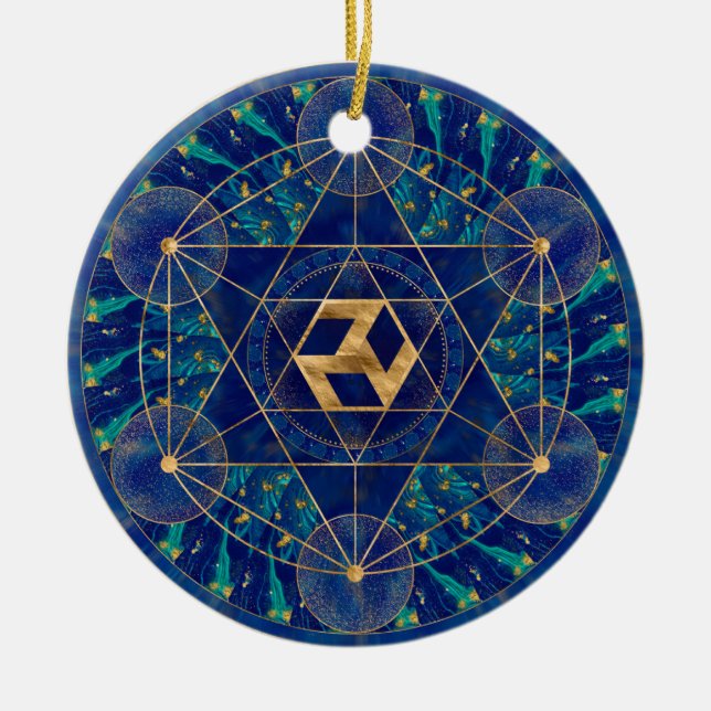 Antahkarana in Sacred Geometry Ornament (Front)