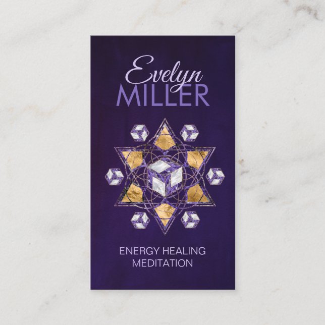 Antahkarana in Sacred Geometry Ornament Business Card (Front)