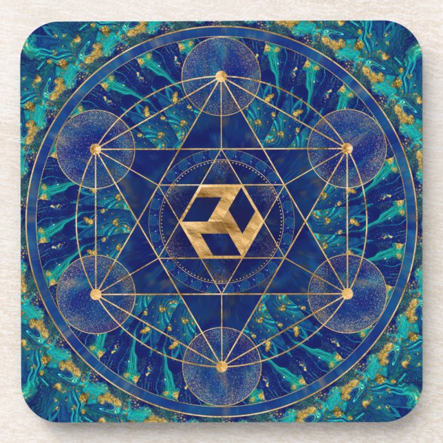 Antahkarana in Sacred Geometry Ornament Coaster (Front)