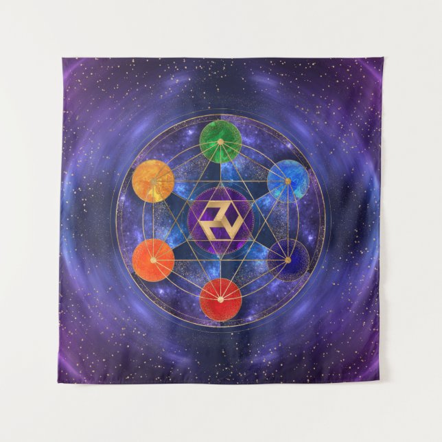 Antahkarana in Sacred Geometry Ornament - Nebula Tapestry (Front)