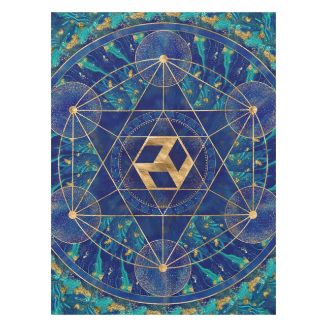Antahkarana in Sacred Geometry Ornament Tablecloth (Front)