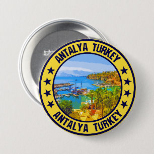 Antalya 7.5 cm round badge