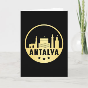 Antalya Turkey City Skyline Cityscape Funny Gift Card