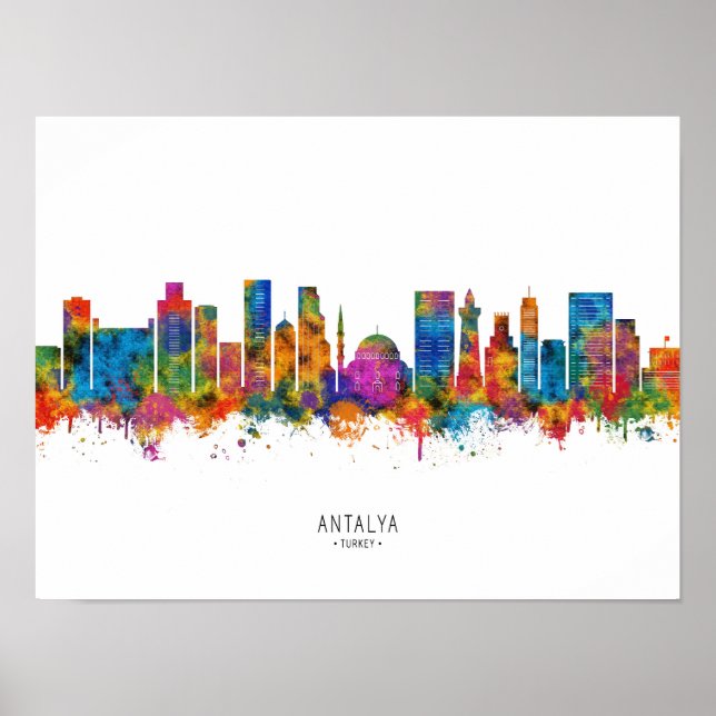 Antalya Turkey Skyline Poster (Front)