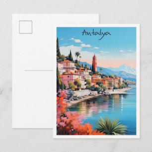 Antalya Turkey Travel Aesthetic Postcard