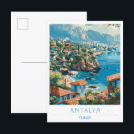 Antalya Turkey Travel  Postcard<br><div class="desc">Antalya Turkey Travel Painting</div>
