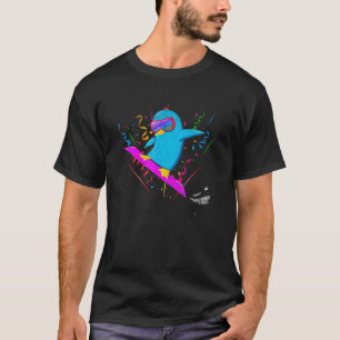 Antarctic Animal Snowboard Party Animal Funny Peng T-Shirt